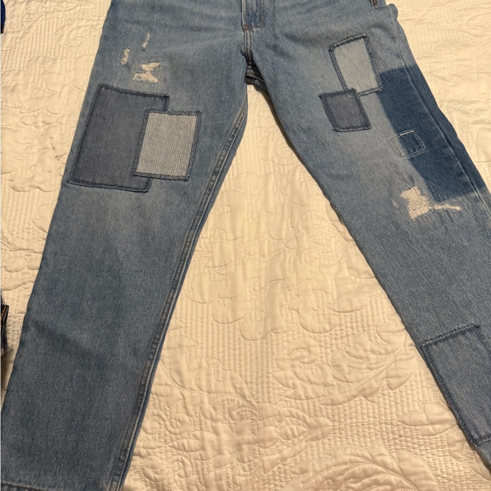 BDG Light Blue Patchwork Jeans